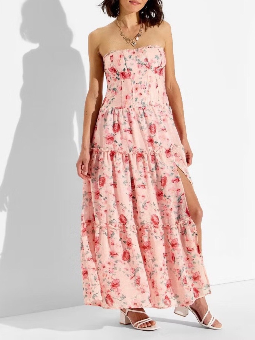 Wild Fable Strapless Tiered Corset Maxi Dress Sz Small - NWOT